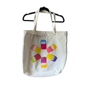 Aha Sparkling Water Canvas Tote Bag Cream One Size